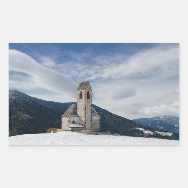 Iglesia de San Jakob en el pegatina rectangular de (Anverso)