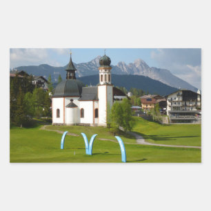 Iglesia de Seefeld, pegatina rectangular de Austri