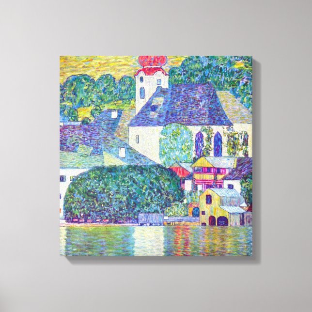 Iglesia de St. Wolfgang, por Gustav Klimt, arte vi (Anverso)