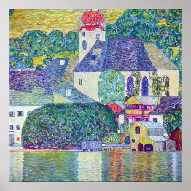 Iglesia de St. Wolfgang, por Gustav Klimt, arte vi (Frente)