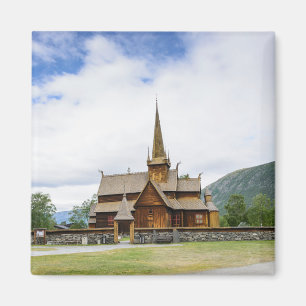 Iglesia del bastón en Lom, imán de Noruega