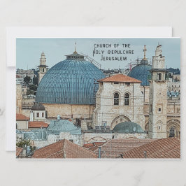 Iglesia del Santo Sepulcro, Jerusalén, tarjeta de