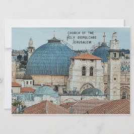 Iglesia del Santo Sepulcro, Jerusalén, tarjeta de 