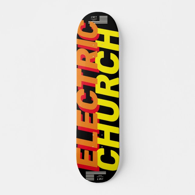 IGLESIA ELÉCTRICA JMT7 3/4" Tabla de Skateboard (Anverso )