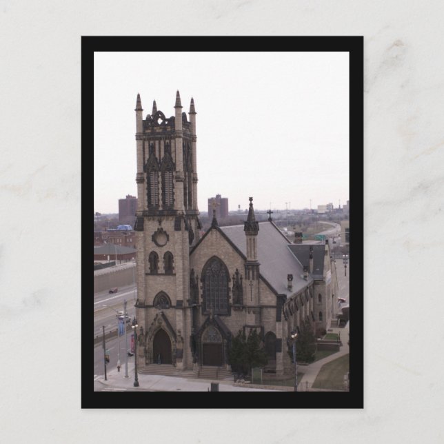 Iglesia Episcopal de San Juan, postal de Detroit (Anverso)
