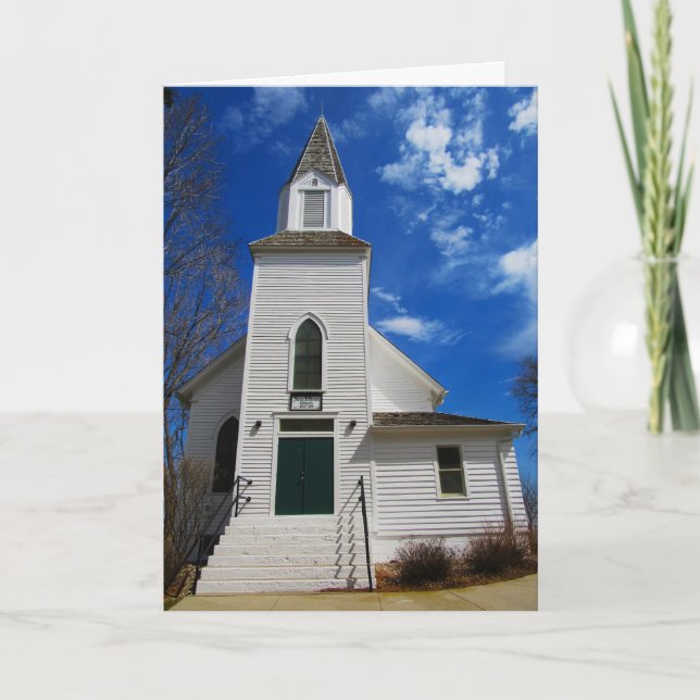 "Iglesia histórica de Ness" Tarjeta de Pascua (Anverso)
