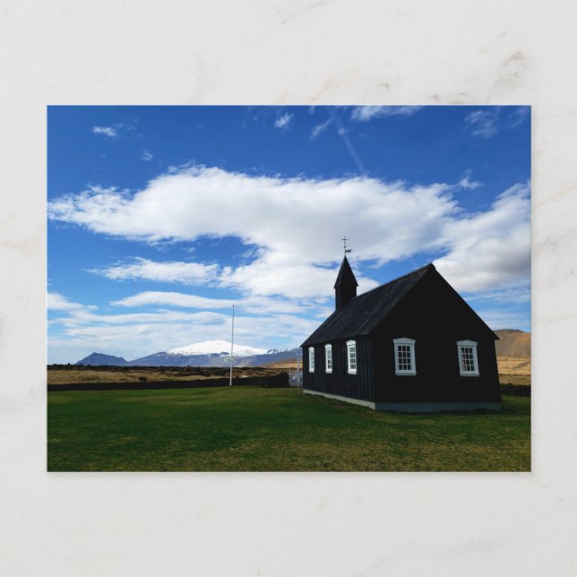 Iglesia negra del budir en la postal (Anverso)