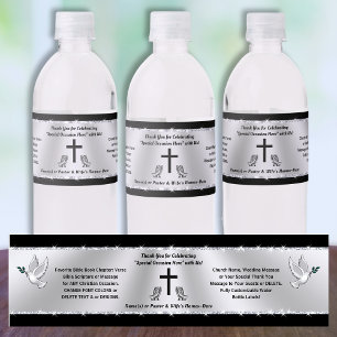 Iglesia o, Pegatinas cristianos de botellas de agu