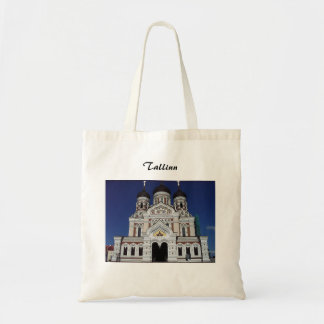 Iglesia ortodoxa en la bolsa de tote de Tallin