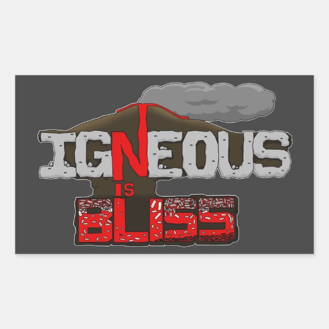 Igneous es hoja de Pegatina del volcán Bliss (Anverso)