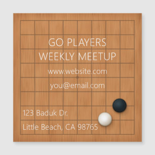 Igo Baduk Weiqi Group 9x9 Goban Magnetic Card
