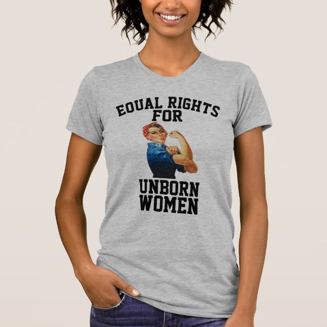 IGUALDAD DE DERECHOS EN CAMISETAS PARA MUJERES A F (Anverso)