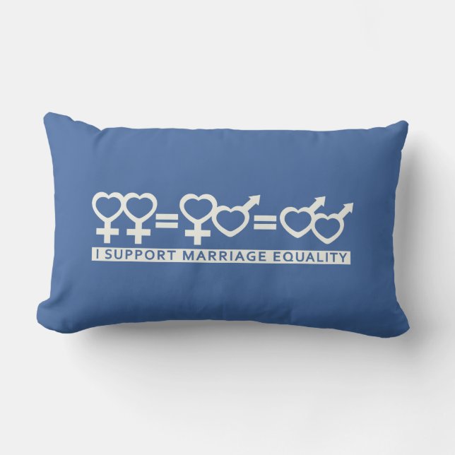 Igualdad matrimonial / almohada de un personalizad (Anverso)