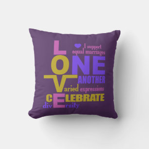 Igualdad matrimonial / almohada de un personalizad