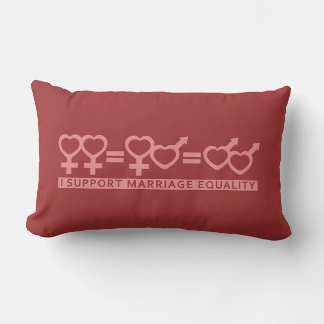 Igualdad matrimonial / almohada de un personalizad (Anverso)
