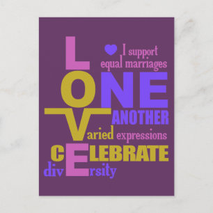 Igualdad matrimonial / postal de un personalizado 