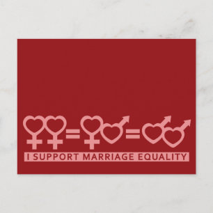 Igualdad matrimonial / postal de un personalizado 
