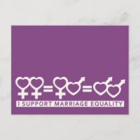 Igualdad matrimonial / postal de un personalizado 