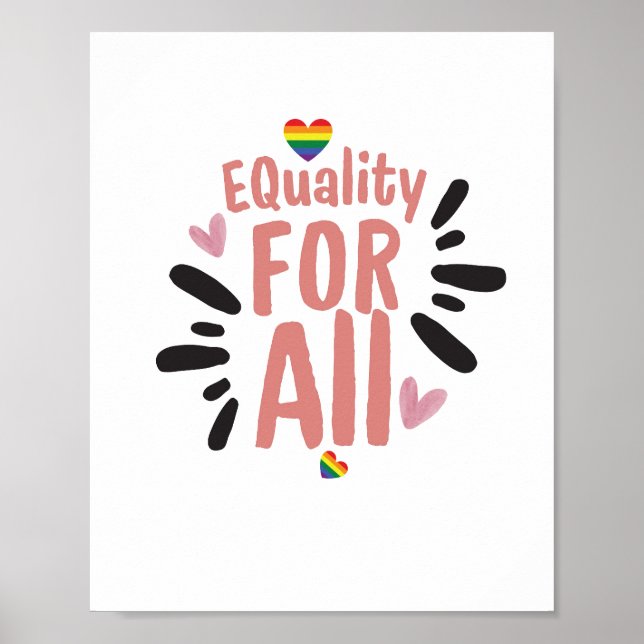 Igualdad para todos - Póster de arcoíris del Mes d (Frente)