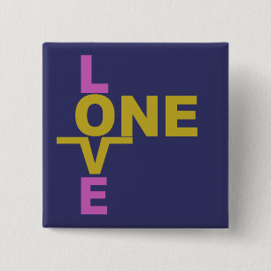 Igualdad/un botón de la boda del personalizado de