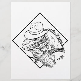 Iguana Jones - página de colorear.