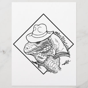 Iguana Jones - página de colorear.
