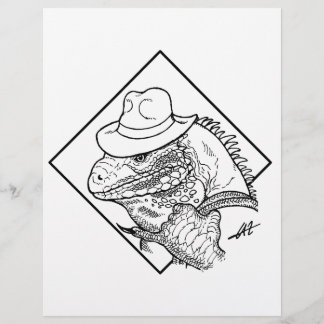 Iguana Jones - página de colorear.