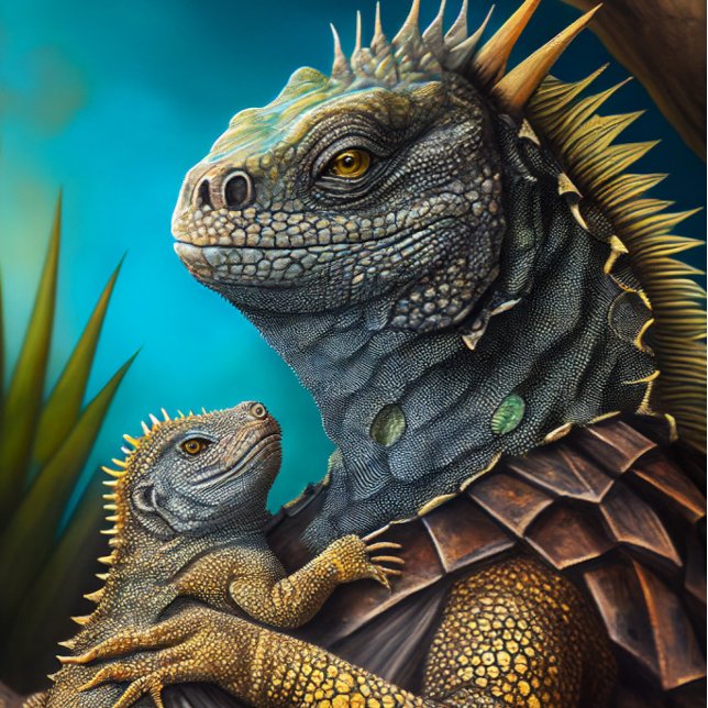 Iguana Papá y Corbata de Bebé (Subido por el creador)