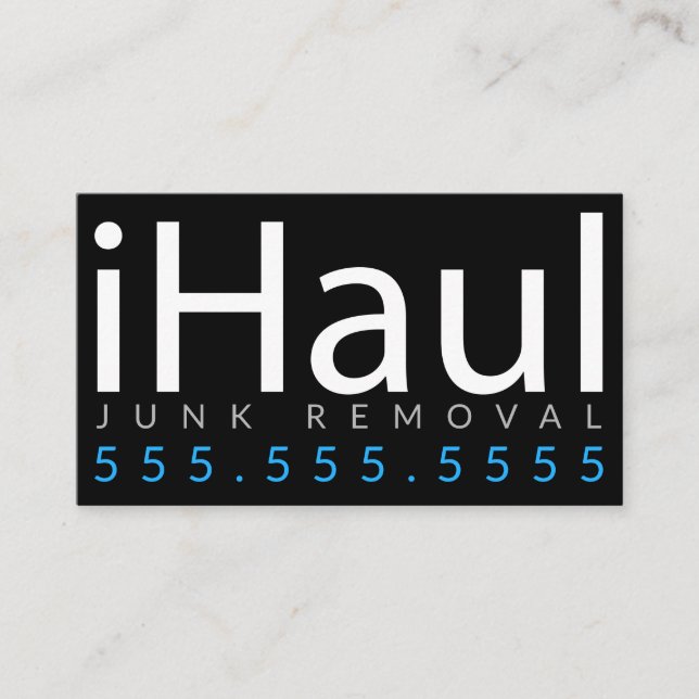 iHaul. Desperdicios que acarrean la tarjeta de (Anverso)
