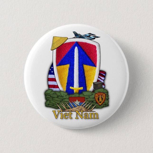 II Botón de los veteranos de guerra de Vietnam de  (Anverso)