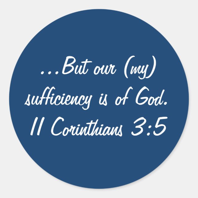 II Corintios 3:5 Pegatina