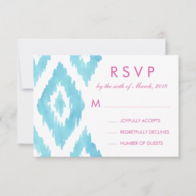 Ikat azul RSVP (Anverso)