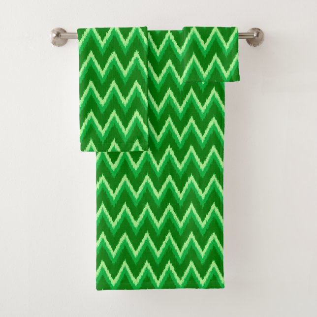 Ikat Chevron Stripes - Pino y Verde Lime (In situ)