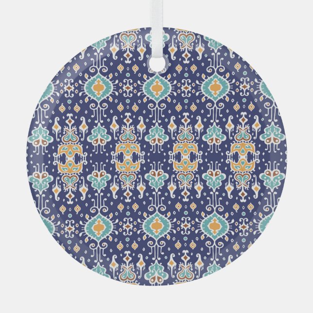 Ikat Geometric: Ornamento Folklore Oriental. (Anverso)