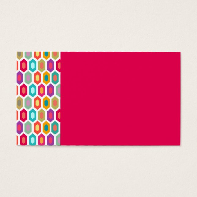 Ikat geométrico colorido (Frente)