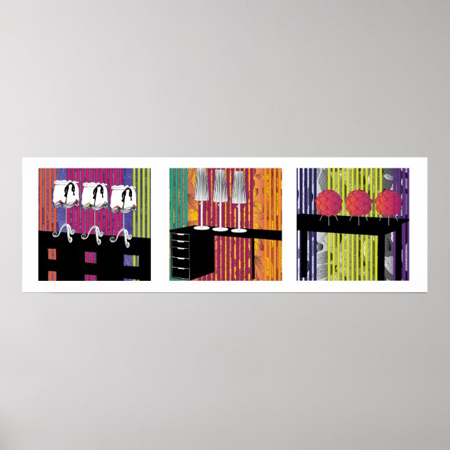 Ikea Lamps Tres Posters (Frente)