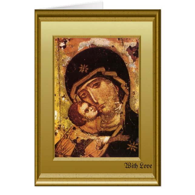 Ikon ortodoxo del Virgen María y del JES del niño (Frente)