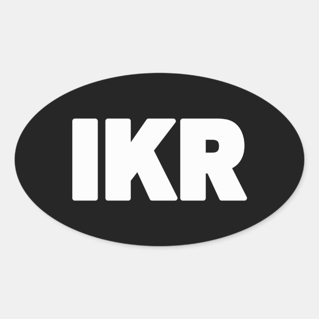 IKR | Pegatina de argot de texto (Anverso)