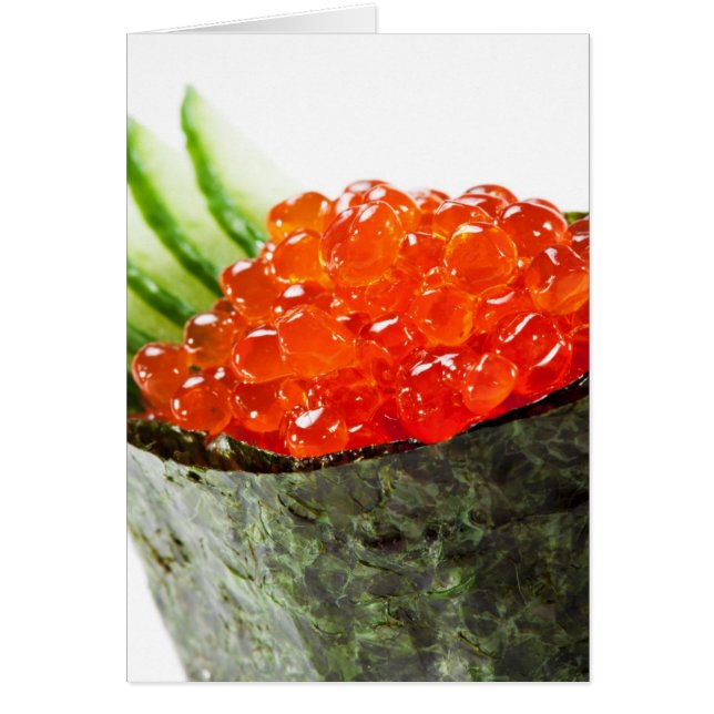 Ikura (Salmon Roe) Gunkan Maki Sushi (Frente)