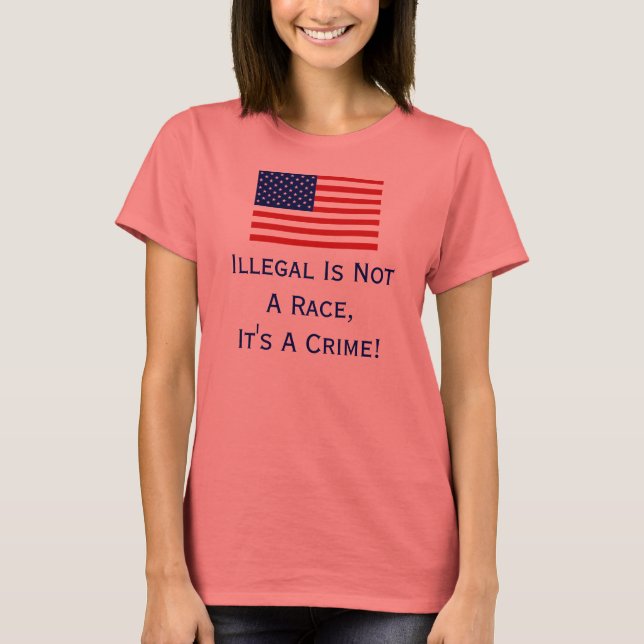 Ilegal no es una raza, camiseta (Anverso)