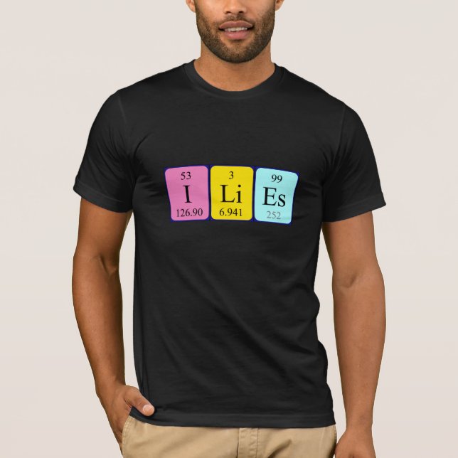 Ilies camisa de nombre de tabla periódica (Anverso)