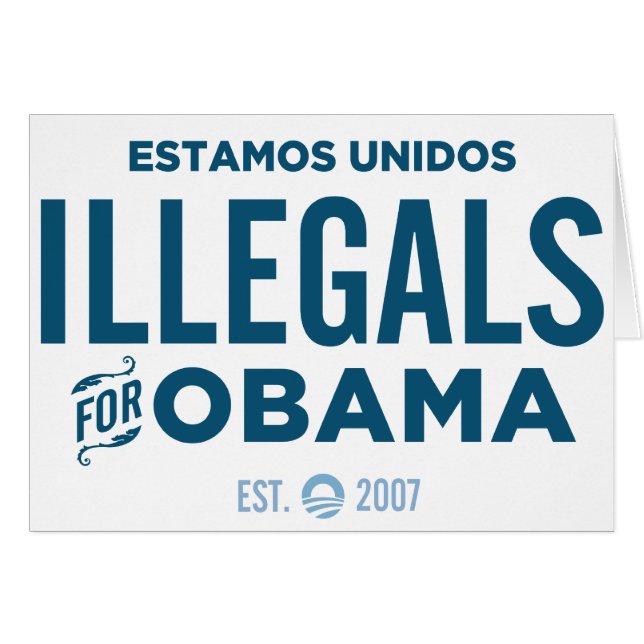 Illegals para Obama (Anverso (Horizontal))