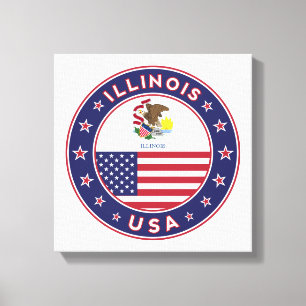 Illinois, Estados Unidos, lienzo de Illinois, post