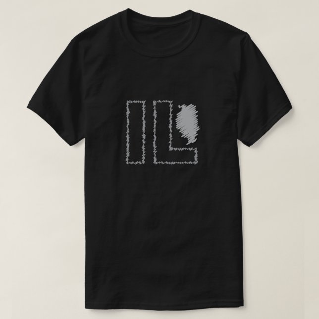 Illinois IL indica la camiseta (Diseño del anverso)