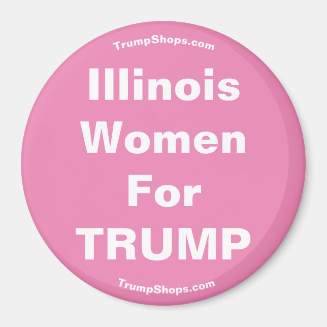 Illinois Mujeres Para El Imán Rosa TRUMP (Frente)