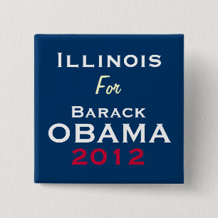 ILLINOIS para el botón de la campaña de OBAMA 20