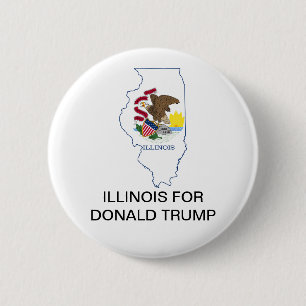 ILLINOIS para el botón presidencial de DONALD TRUM