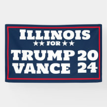 Illinois para la pancarta de Trump Vance 2024