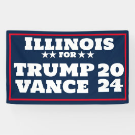 Illinois para la pancarta de Trump Vance 2024