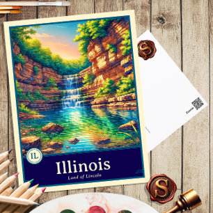 Illinois Postal de estilo anime con sombreado ti